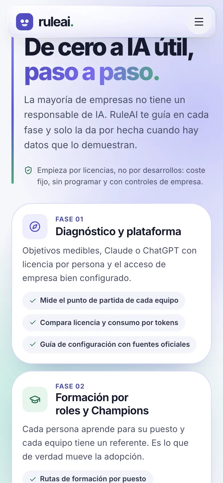 RuleAI en el móvil: el método, de cero a IA útil paso a paso